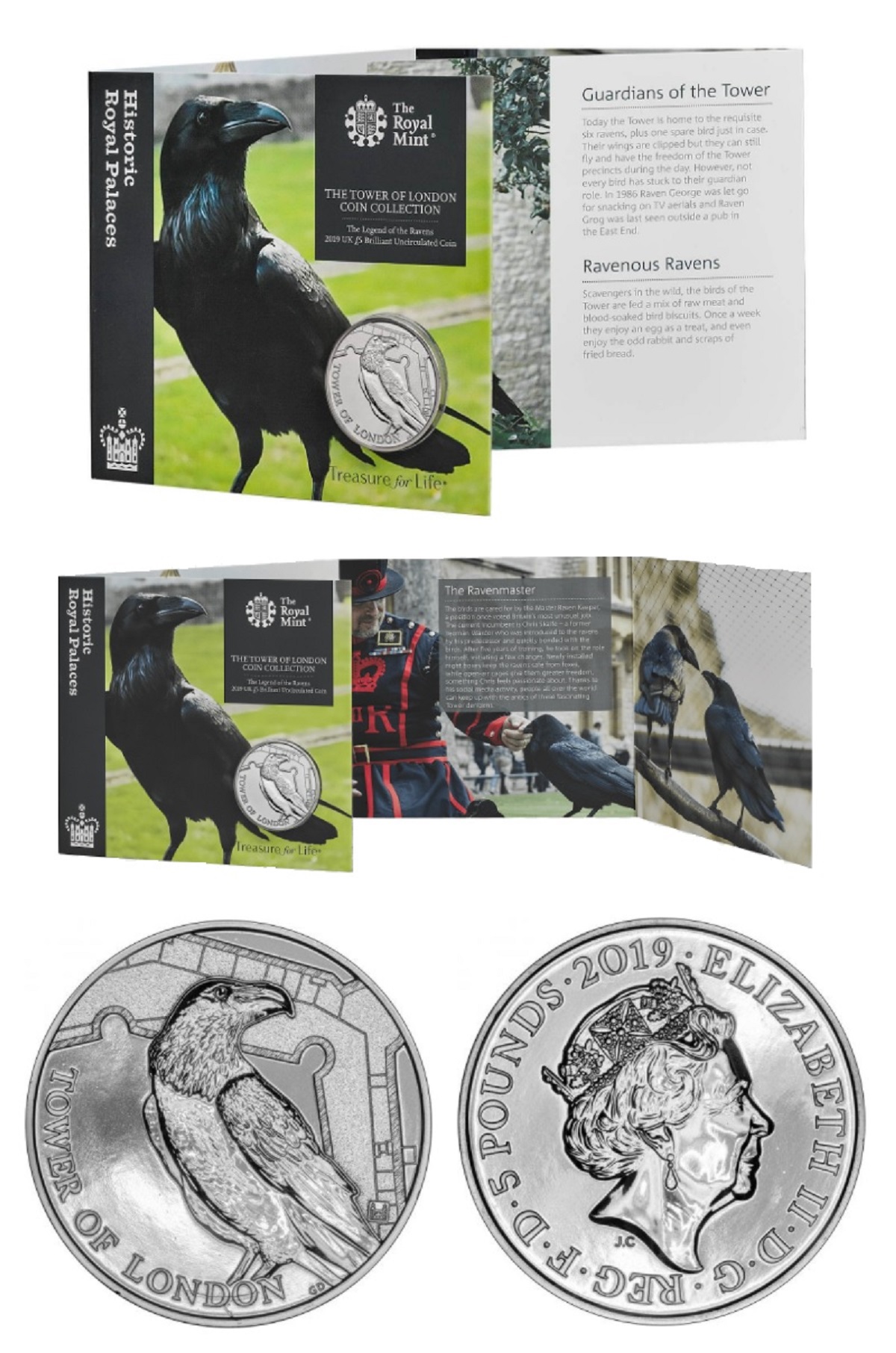 The Royal Mint Tower of London Coin Collection brilliant uncirculated 2019 UK £5 coin in The