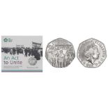 Royal Mint 2018 'An Act to Unite' UK 50p brilliant uncirculated coin presentation pack in original