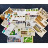 15 Sports FDC with Stamps and FDI Postmarks, Including Tribute to a Legend Sir Alex Ferguson Retires