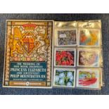 34 Wills Cigarette Cards in 6 Album Leaves Garde Flowers New Varieties 2nd Series of 40, Plus a