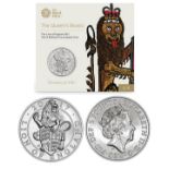 Royal Mint The Lion of England 2017 brilliant uncirculated UK £5 coin presentation pack. Part of The