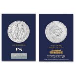 Royal Mint 2017 Platinum Wedding brilliant uncirculated UK £5 coin. The coin has two new designs;