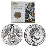 Royal Mint 2019 The Falcon of the Plantagenets brilliant uncirculated UK £5 coin presentation