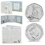 Royal Mint 2018 Peter Rabbit brilliant uncirculated UK 50p coin presentation pack. This was the