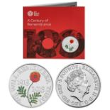 Royal Mint 2019 Century of Remembrance brilliant, uncirculated UK £5 coin presentation pack,