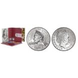 Royal Mint 2000 Queen Mother Centenary brilliant uncirculated UK £5 crown coin presentation pack.