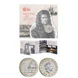 Royal Mint Samuel Pepys 2019 UK £2 brilliant uncirculated presentation pack. Marks the 350th