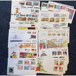 54 Jersey FDC with Stamps and FDI Postmarks some duplicates, Including The Railway Steamers 1989,