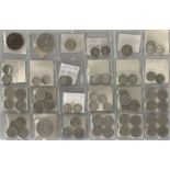 Great Britain Silver coins. Assorted condition. Dates vary from 1910-1966. All coins in individual