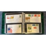 Over 55 FDC in a Stanley Gibbons Avon Stamp Album Binder with 16 Leaves, Various FDI Postmarks,