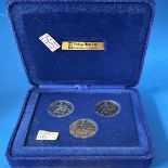 Set of 3 £1 coins, From Isle of Man Proof Set in protective box. Good condition. We combine