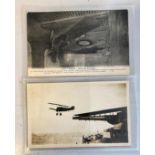 2 Vintage Aircraft Postcards Unused, Includes a Biplane just taken off from an early Aircraft