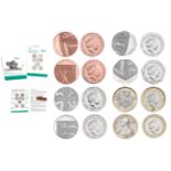 Royal Mint 2020 United Kingdom Brilliant Uncirculated Definitive Coin Set. Features 1p, 2p, 5p,