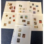 Mint Stamps Mounted on 8 punched Album Pages Including 22 (pictorial) Poland, 14 (pictorial)