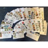 Approx 140 Assorted FDC with Stamps & Various FDI Postmarks, With a Mixture of Typed & Hand