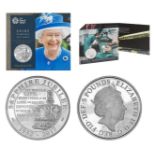 Royal Mint 2017 Shine Through the Ages Sapphire Jubilee brilliant uncirculated UK £5 coin