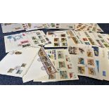 58 Isle of Man FDC with Stamps and Various FDI Postmarks some duplicates, Including Postman Pat