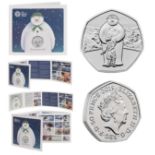 Royal Mint 2019 The Snowman brilliant uncirculated UK 50p coin presentation pack. For this years'