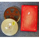 1947 Wedding Film Reel & Postcard Album with Approx 50 Vintage Postcards, Including Many Happy