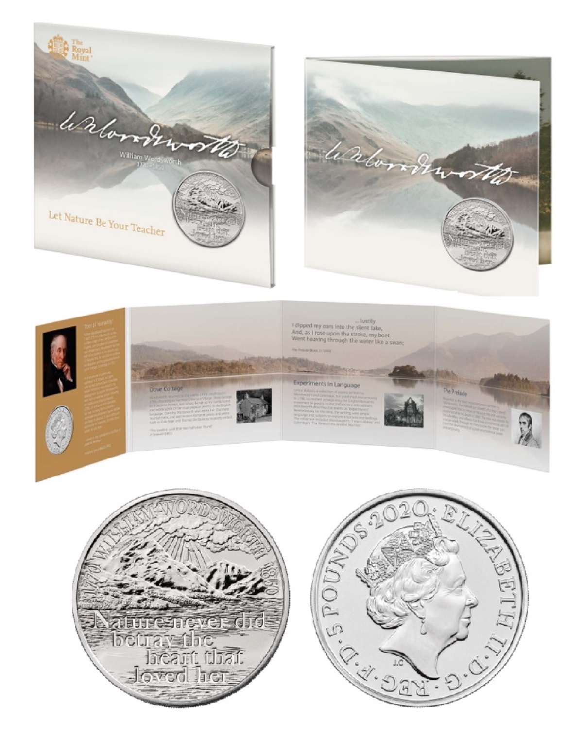 Royal Mint 2020 presentation pack marking the 250th anniversary of the birth of William