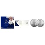 Royal Mint 2012 Queen's Diamond Jubilee brilliant uncirculated UK £5 coin presentation pack. Created