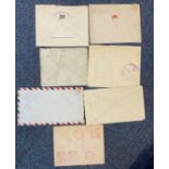 Vintage Correspondence 7 envelopes from 20s, 30s, 60s, Marks Include R.M.S. Queen Mary, By Sea Mail,