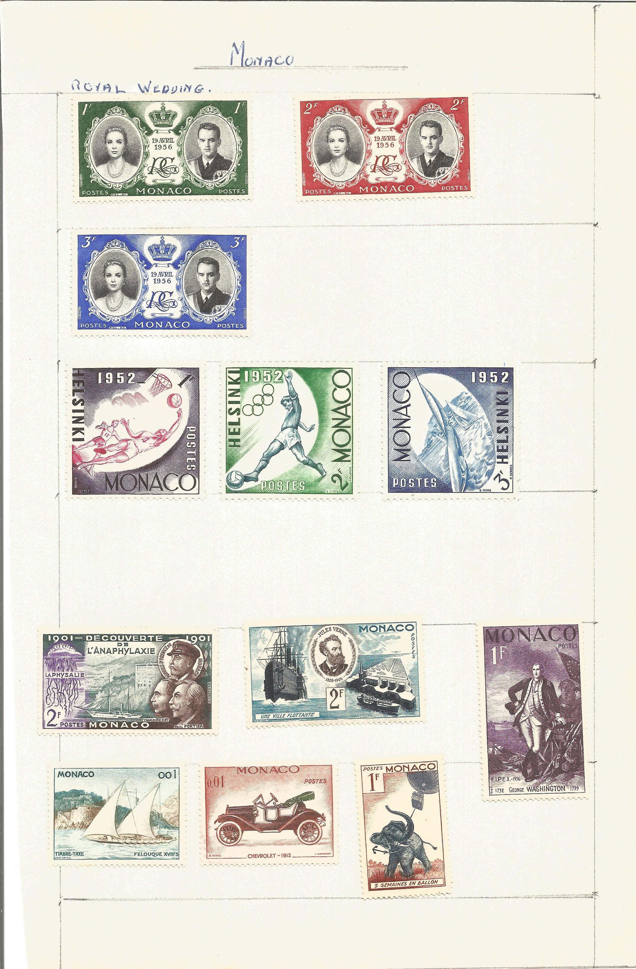 World stamp collection on 20 album pages. Includes Singapore, BCW, Monaco, India, S Rhodesia, San - Image 4 of 5