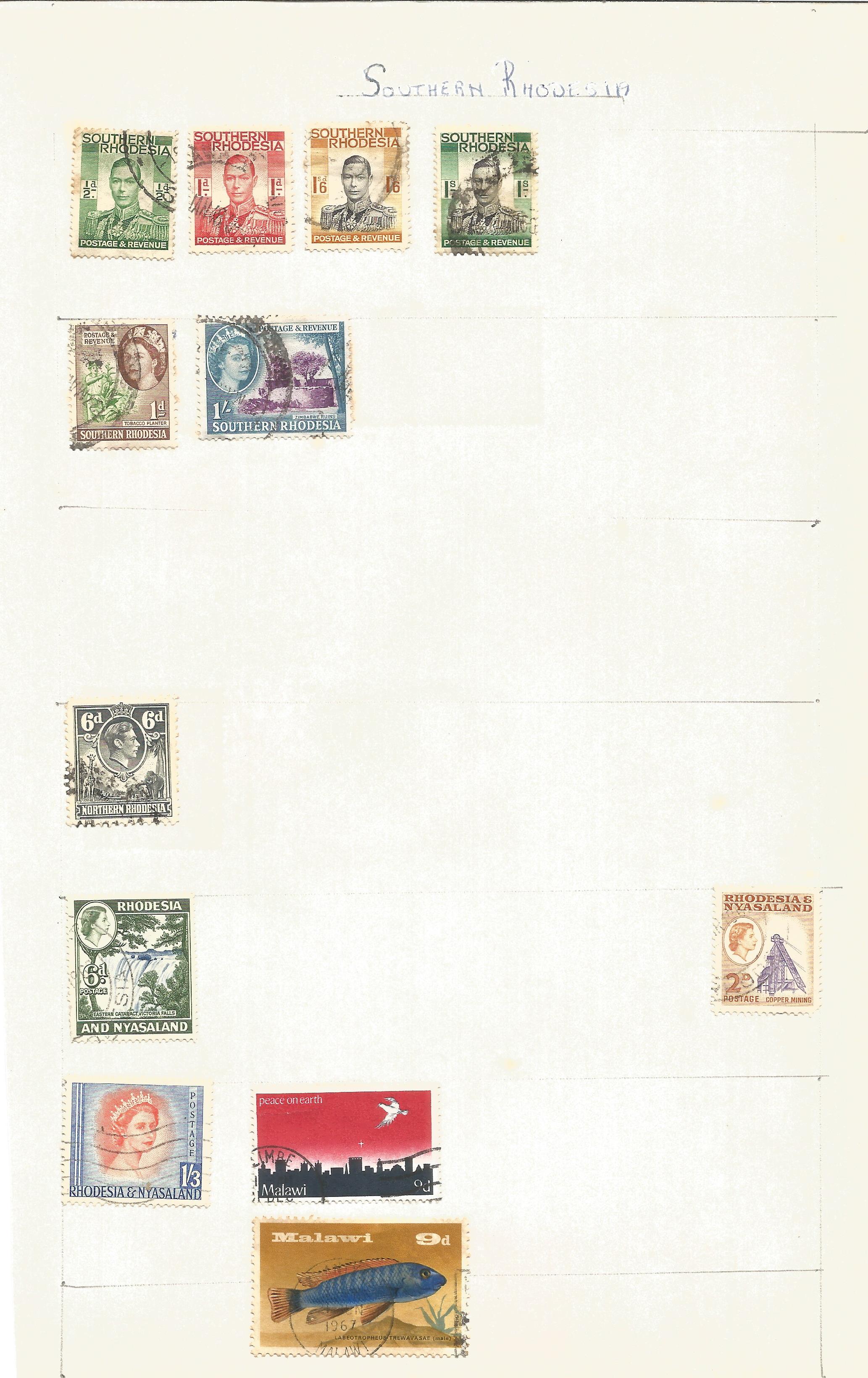 World stamp collection on 20 album pages. Includes Singapore, BCW, Monaco, India, S Rhodesia, San - Image 5 of 5