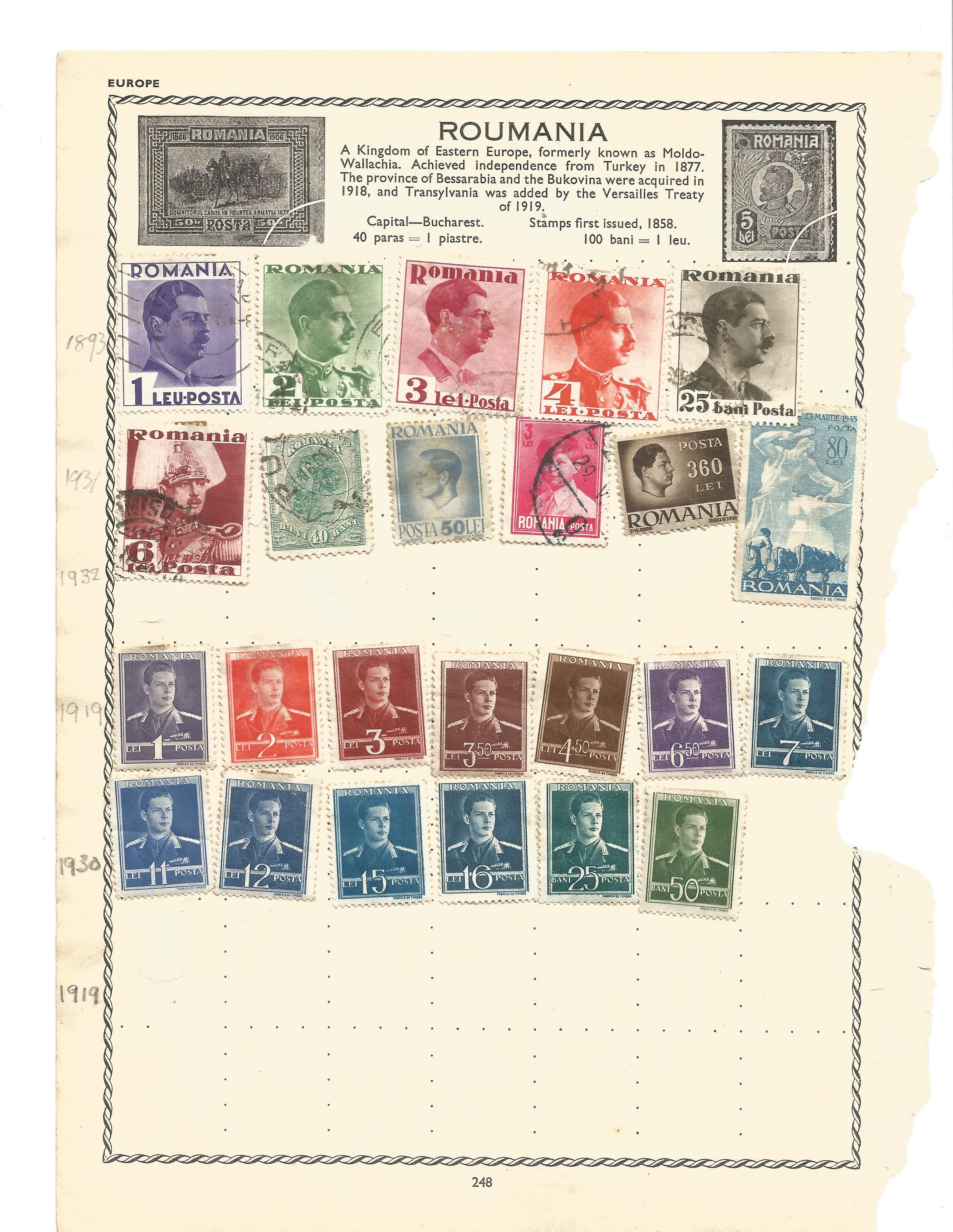 Romania, Slovenia, Hungary, Poland and Yugoslavia stamp collection on 5 pages. Good condition. We - Image 3 of 3