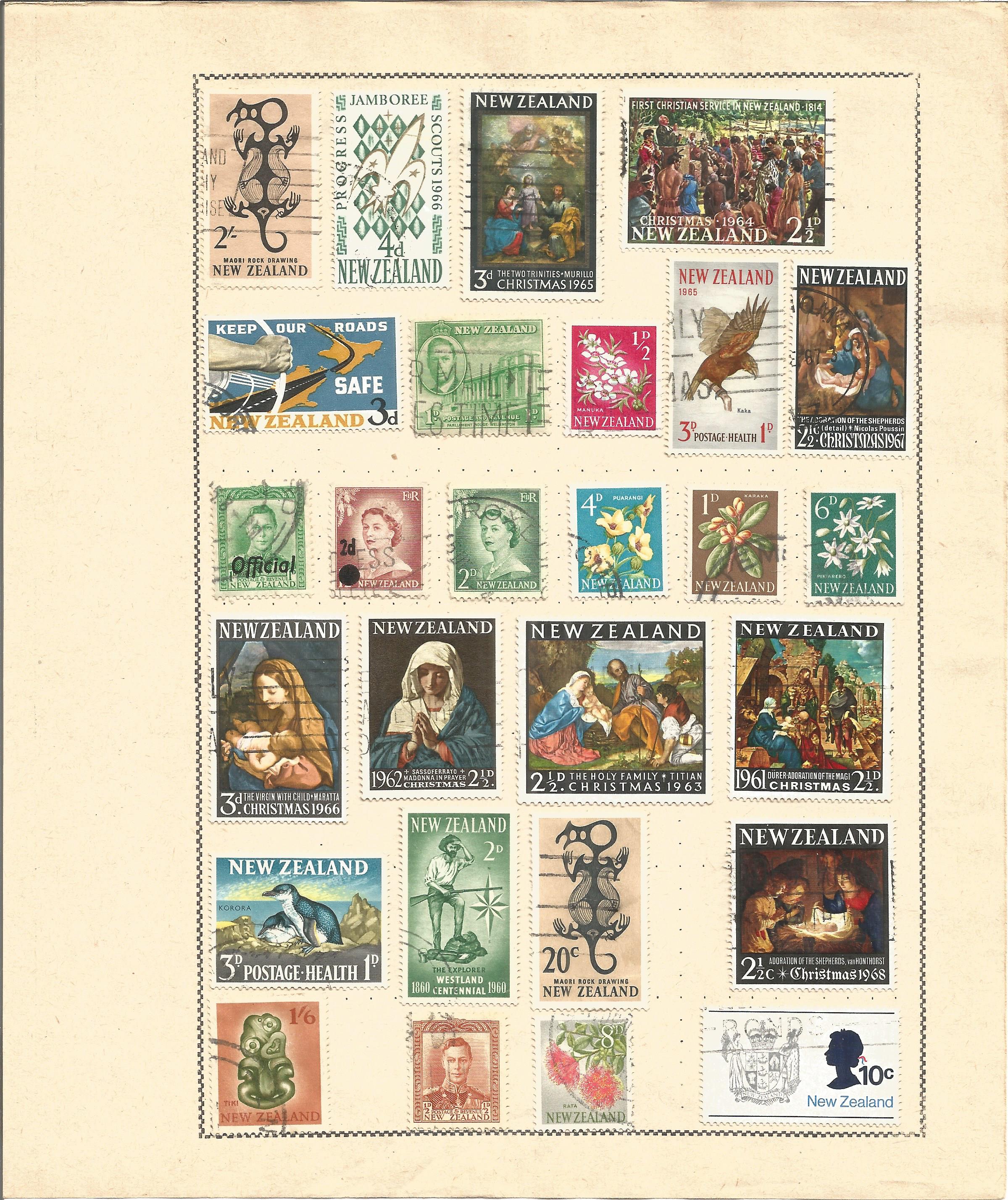 British Commonwealth stamp collection 6 loose album leaves countries include New Zealand and - Image 3 of 3