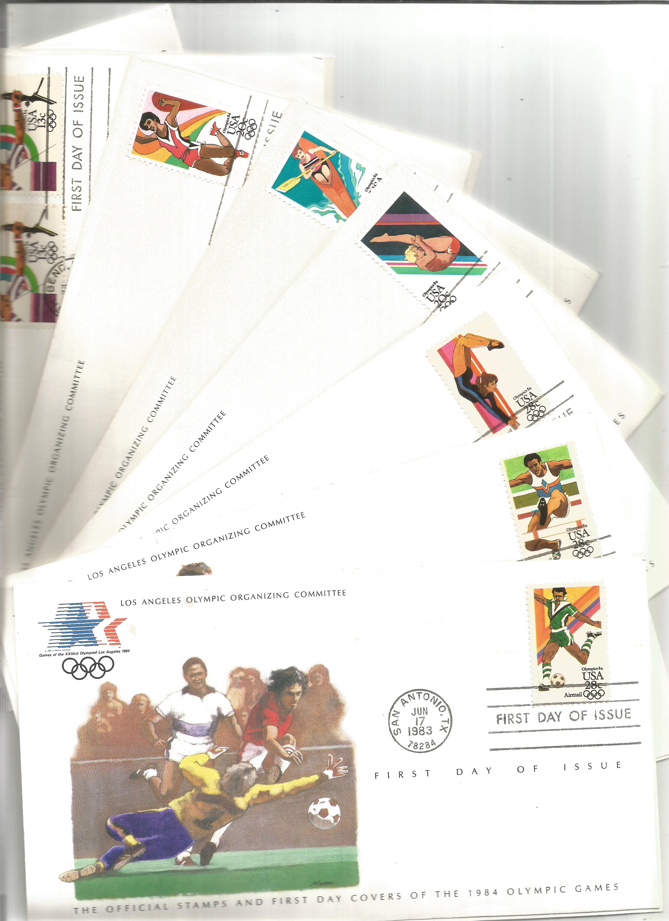 USA FDC collection. 24 covers authorised by the Los Angeles olympic organising committee. 1984 - Image 2 of 2