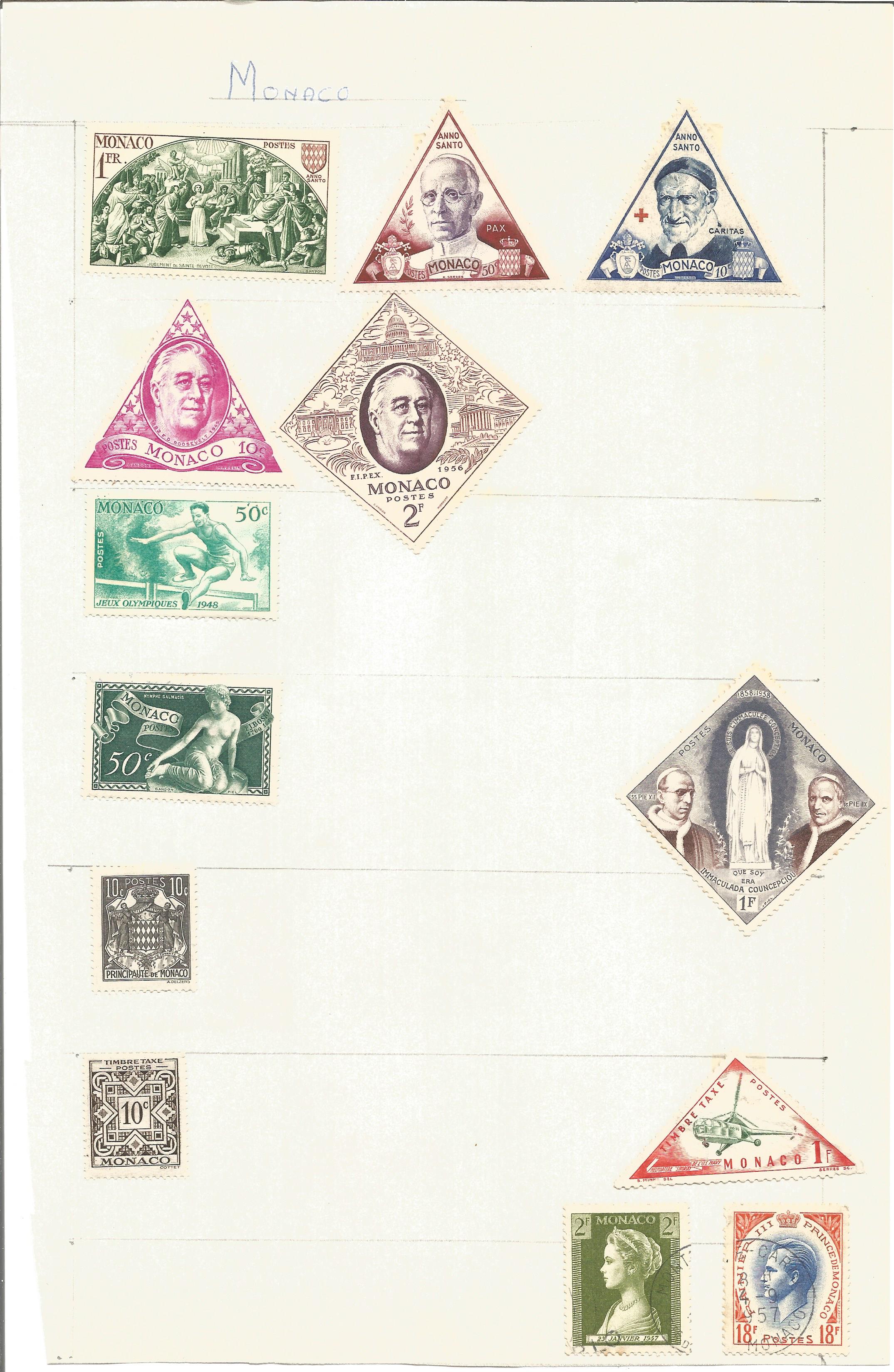 World stamp collection on 20 album pages. Includes Singapore, BCW, Monaco, India, S Rhodesia, San - Image 3 of 5