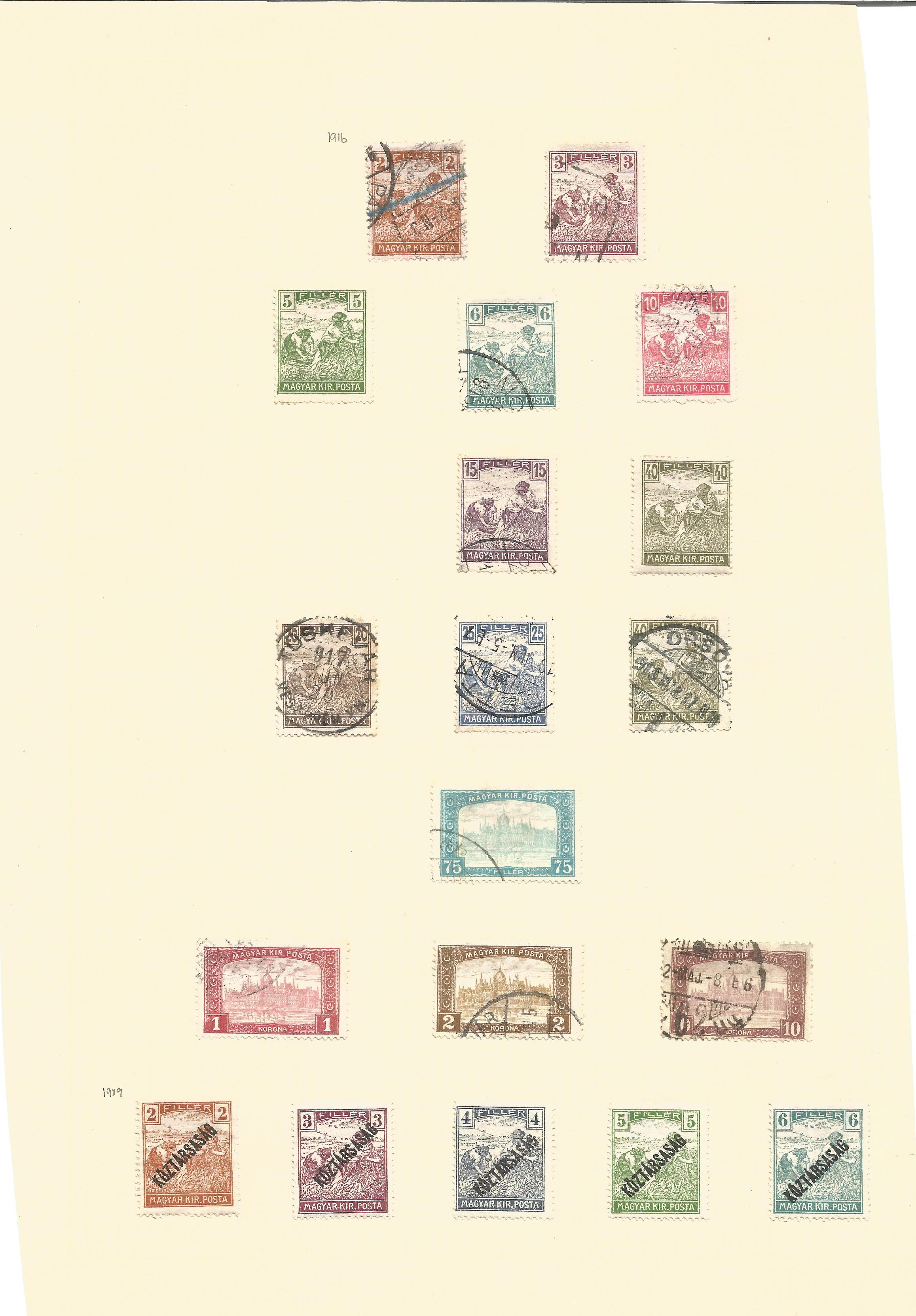 Hungarian stamp collection on 9 pages. Good condition. We combine postage on multiple winning lots - Image 3 of 3