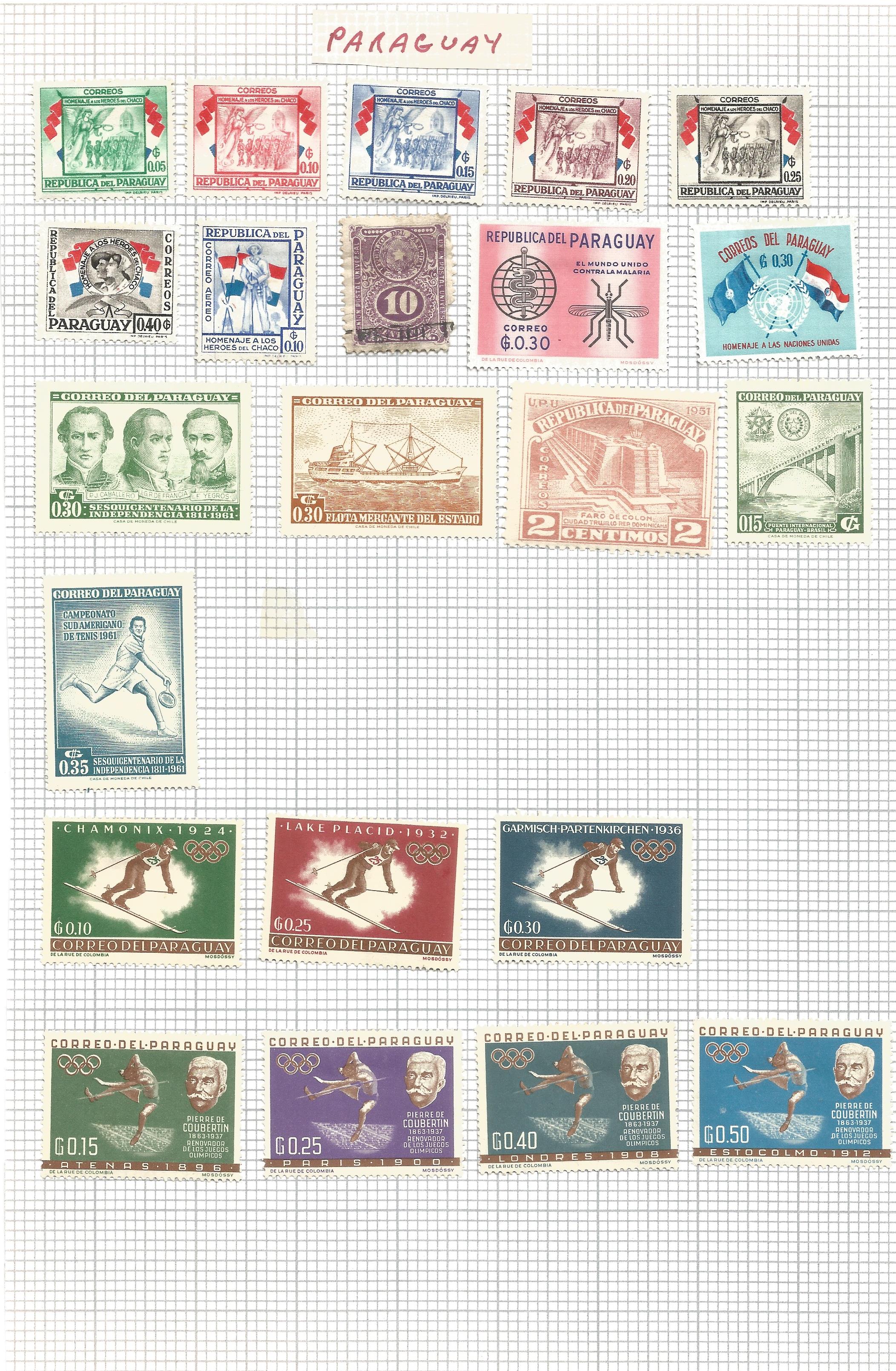 Paraguay, Egypt and Ireland stamps on 7 pages. Good condition. We combine postage on multiple - Image 3 of 3