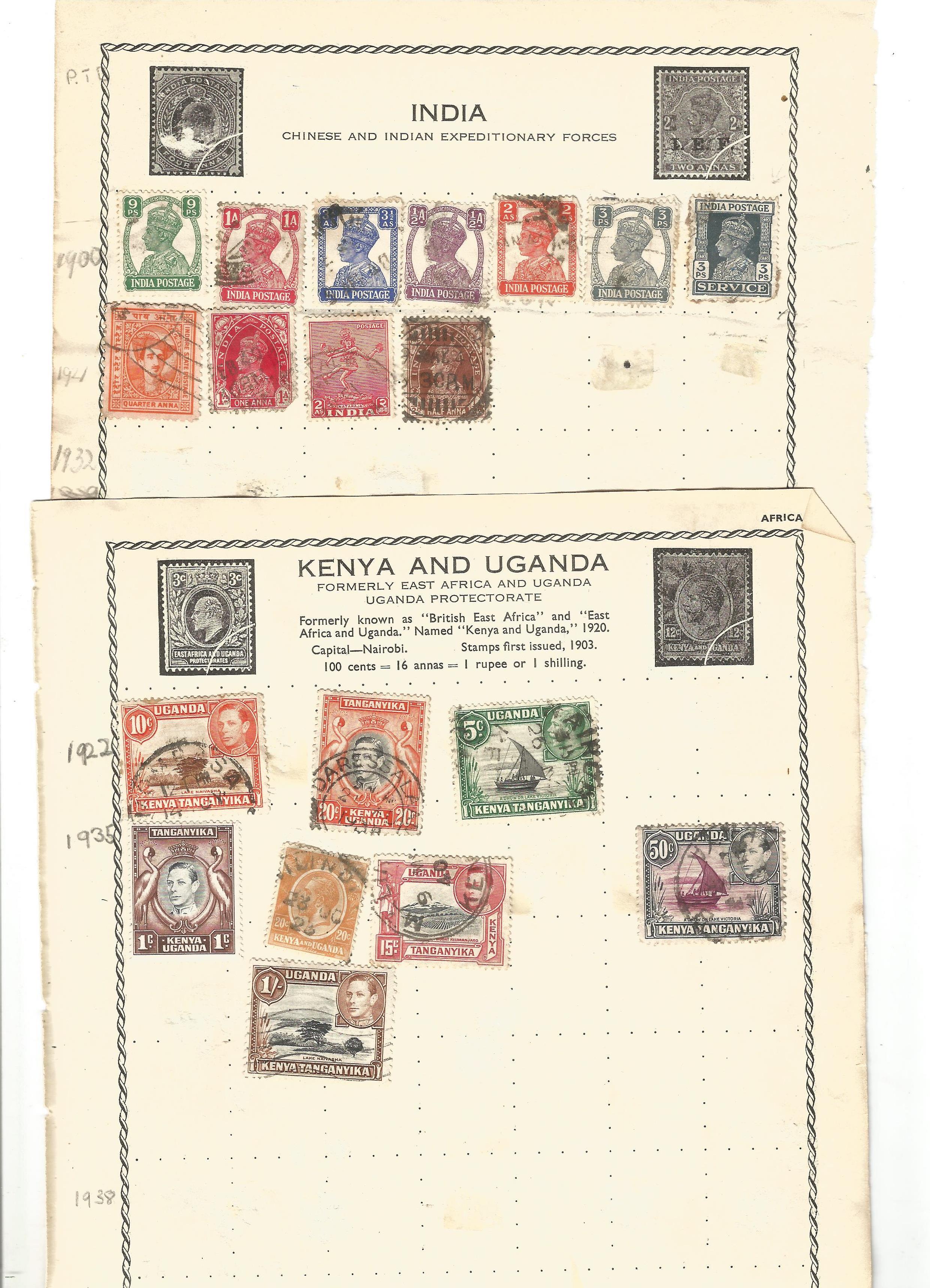 Assorted BCW used stamp collection on 8 loose pages. Includes St Helena, Malta, Ireland, Jamaica and - Image 4 of 4