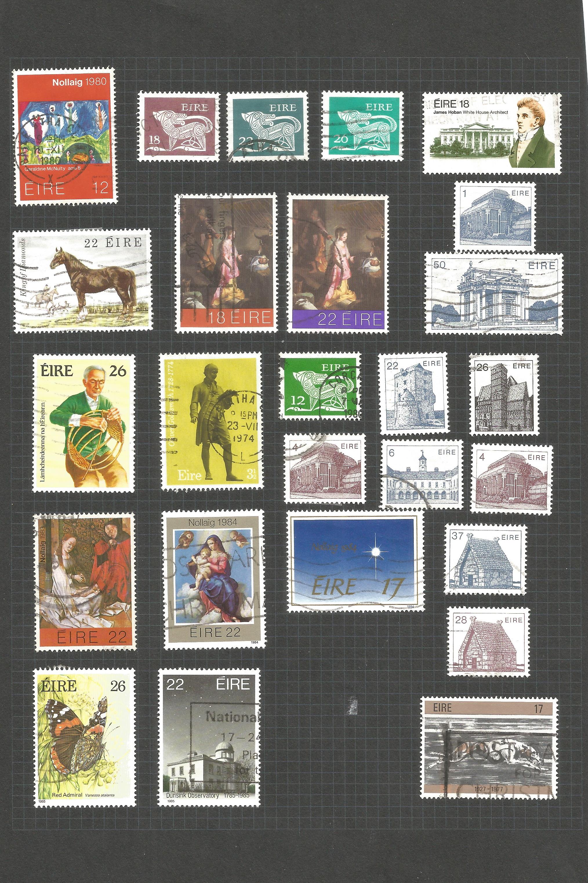 Paraguay, Egypt and Ireland stamps on 7 pages. Good condition. We combine postage on multiple