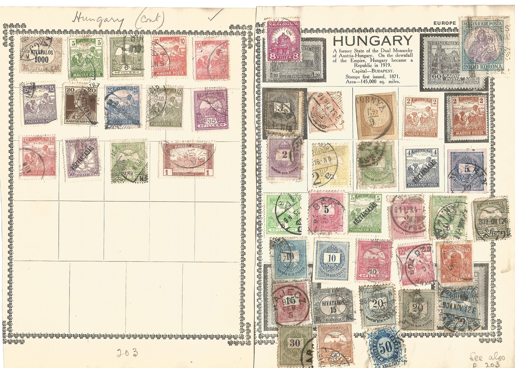 9 loose pages from old collection containing stamps from Yugoslavia, Poland, Russia and Hungary. - Image 3 of 3