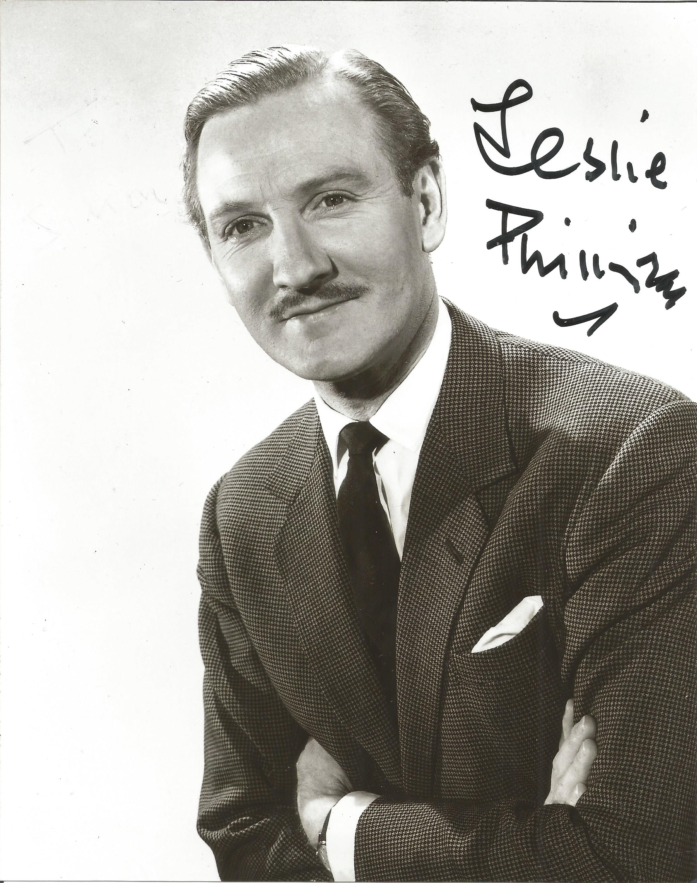 Leslie Phillips signed 10x8 black and white photo. Leslie Samuel Phillips CBE (born 20 April 1924)