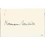 Sir Norman Hartnell signed 6x4 white card. Sir Norman Bishop Hartnell, KCVO (12 June 1901 - 8 June