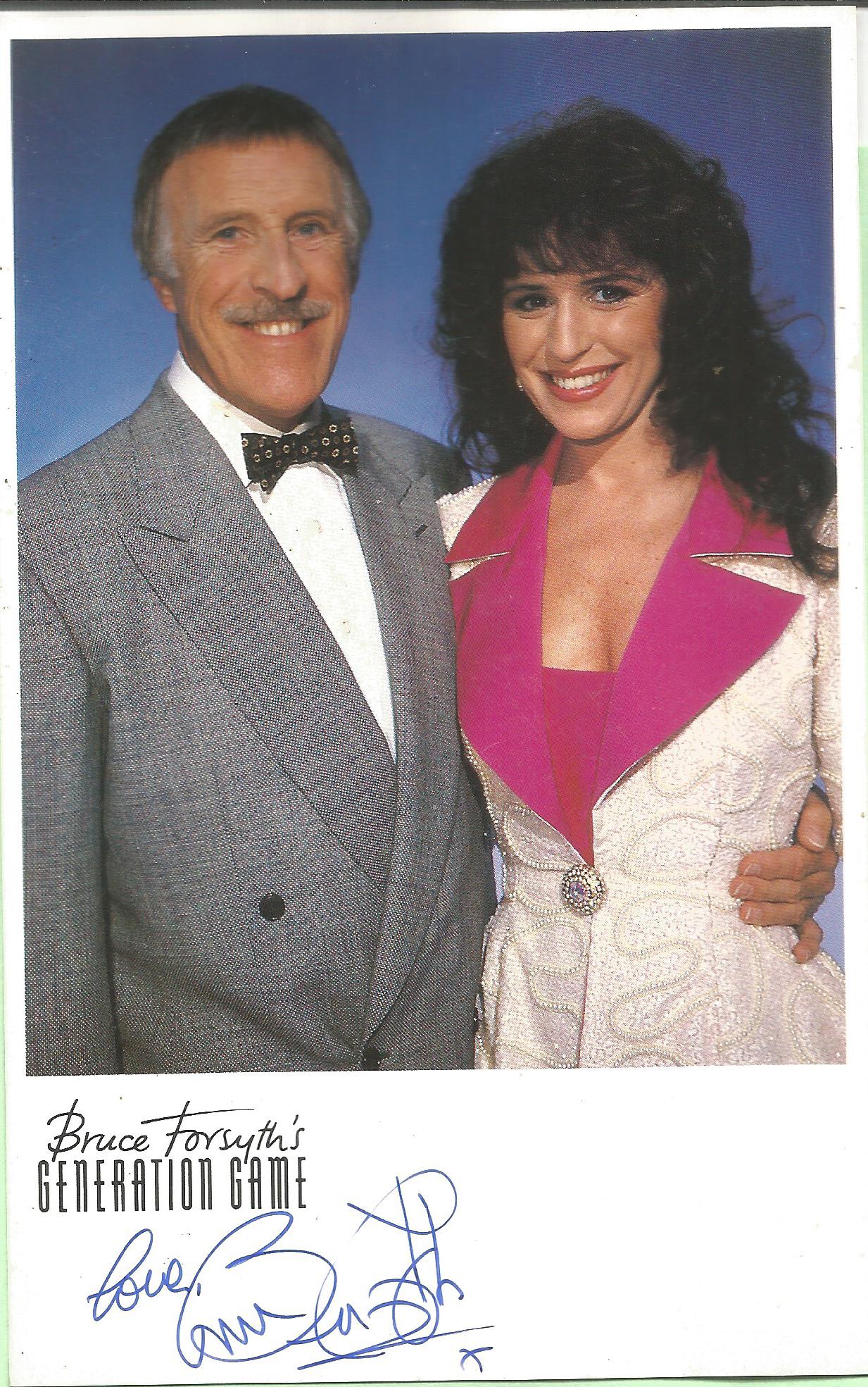 Bruce Forsyth signed 7x5 Generation Game promo photo. Sir Bruce Joseph Forsyth-Johnson CBE (22