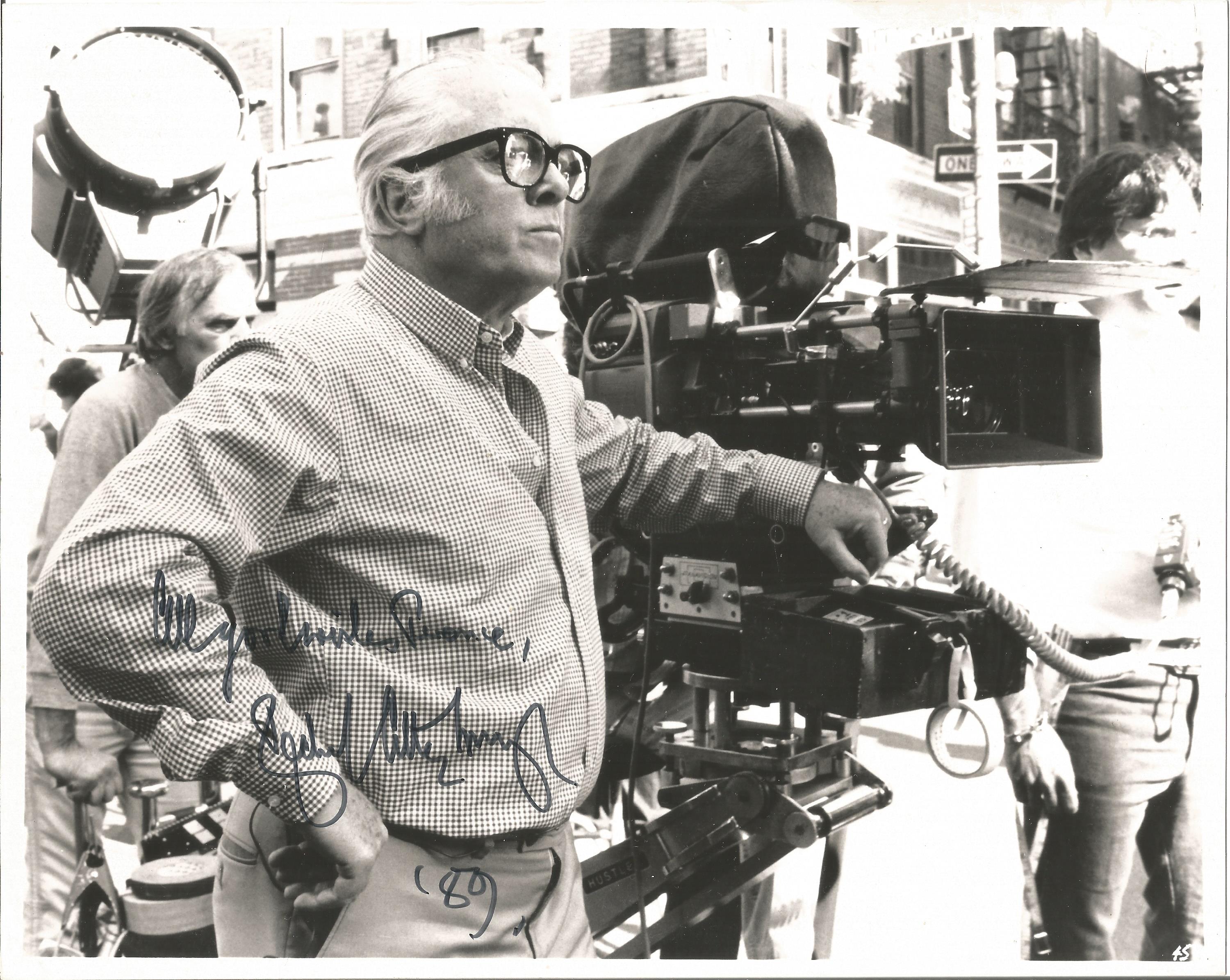 Richard Attenborough signed 10x8 black and white photo. Good Condition. All autographs are genuine