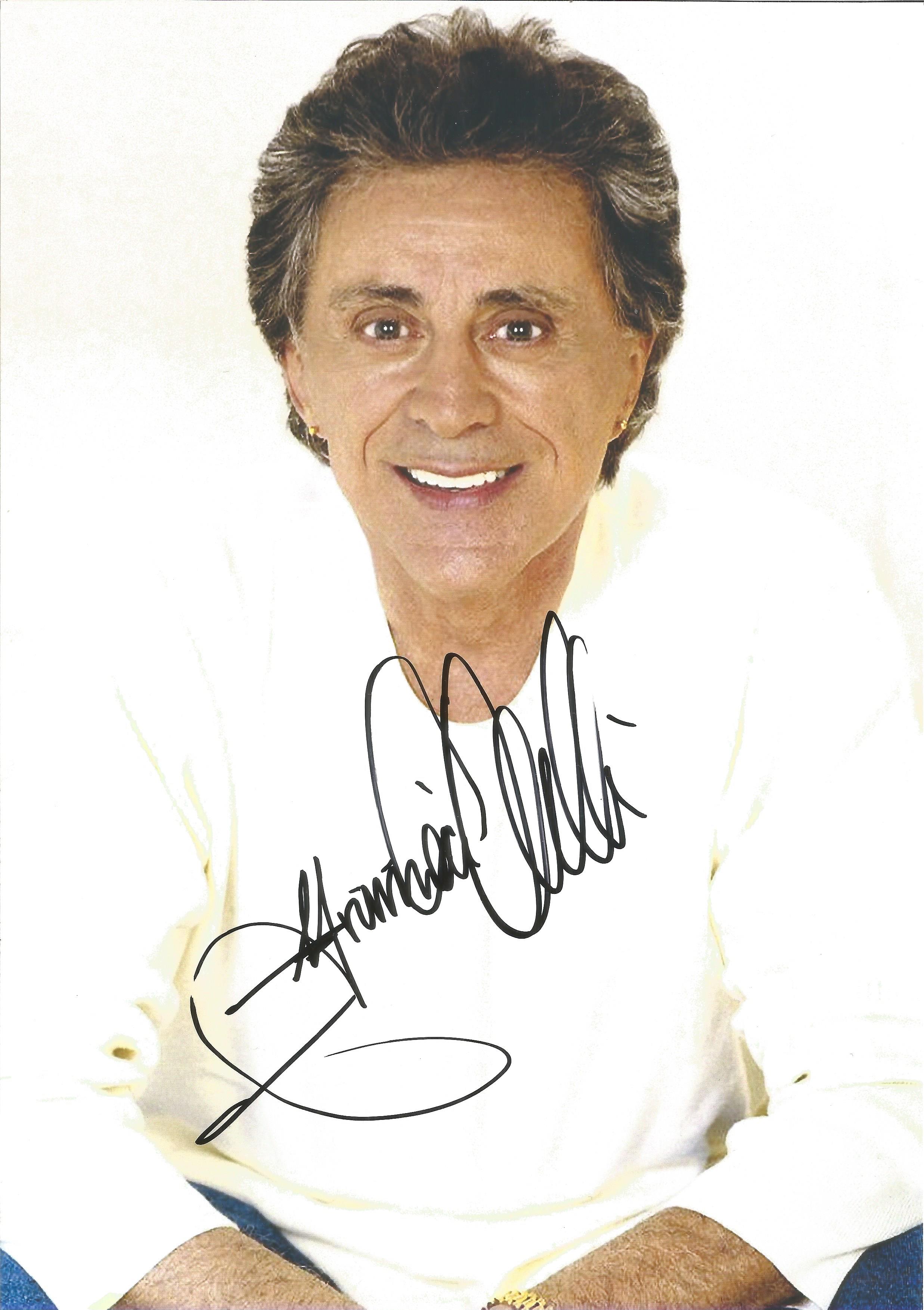 Frankie Valli signed 12x8 colour photo. Francesco Stephen Castelluccio (born May 3, 1934), known