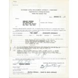 A Shelly Winters Contract from the National Broadcasting Company INC, New York. The Contract is
