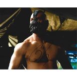 Tom Hardy signed 10x8 colour photo pictured in his role as Bane in the film The Dark Knight Rises.