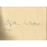 Clifton Webb signed 6x4 album page. Webb Parmelee Hollenbeck (November 19, 1889 - October 13, 1966),
