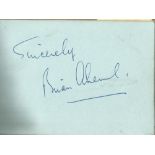 Brian Aherne signed 6x4 album page. William Brian de Lacy Aherne (2 May 1902 - 10 February 1986) was