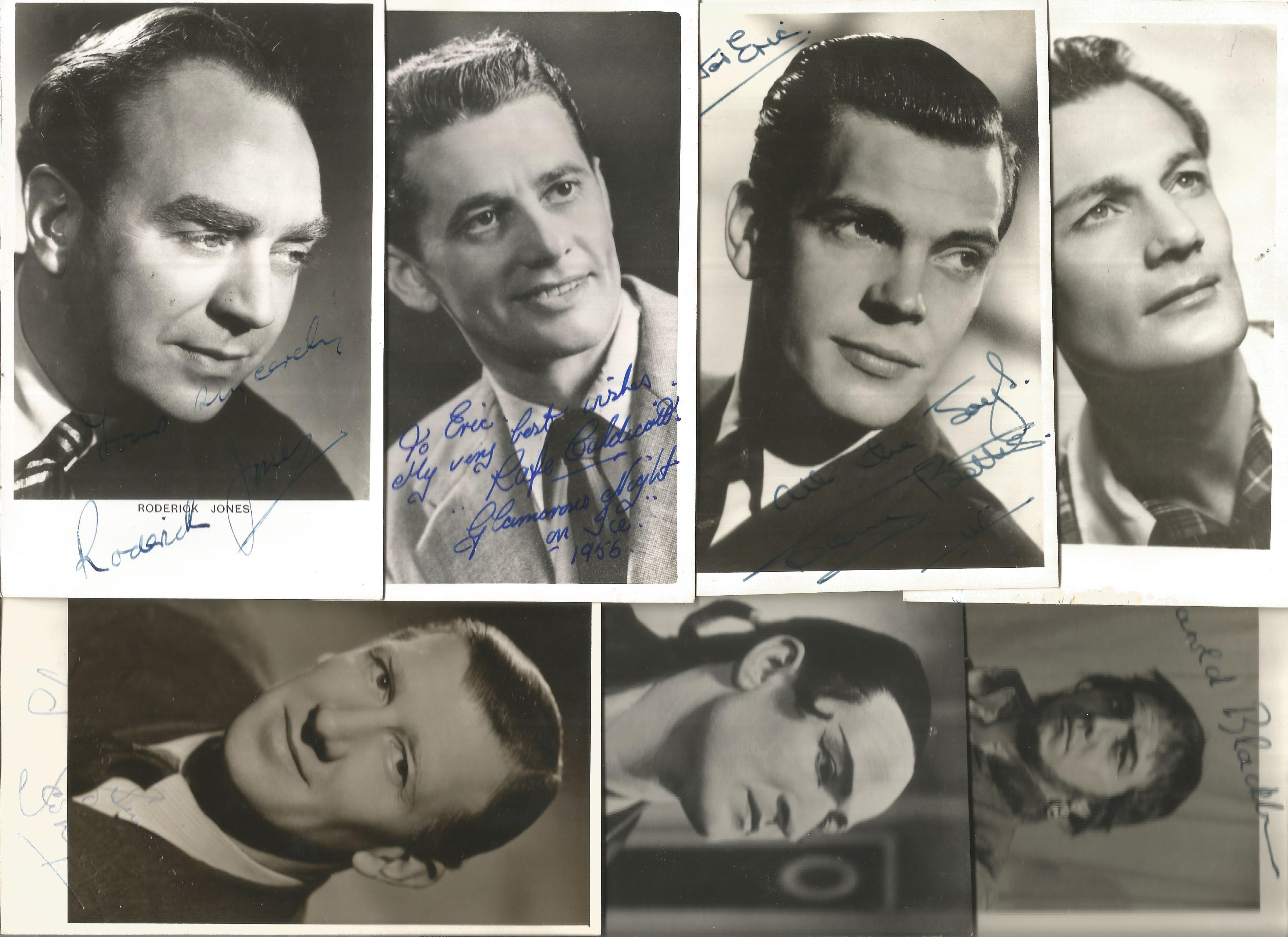 TV Film Actors Music vintage signed photo collection. 30+ mainly 6 x 4 inch b/w photos. Good - Image 3 of 4