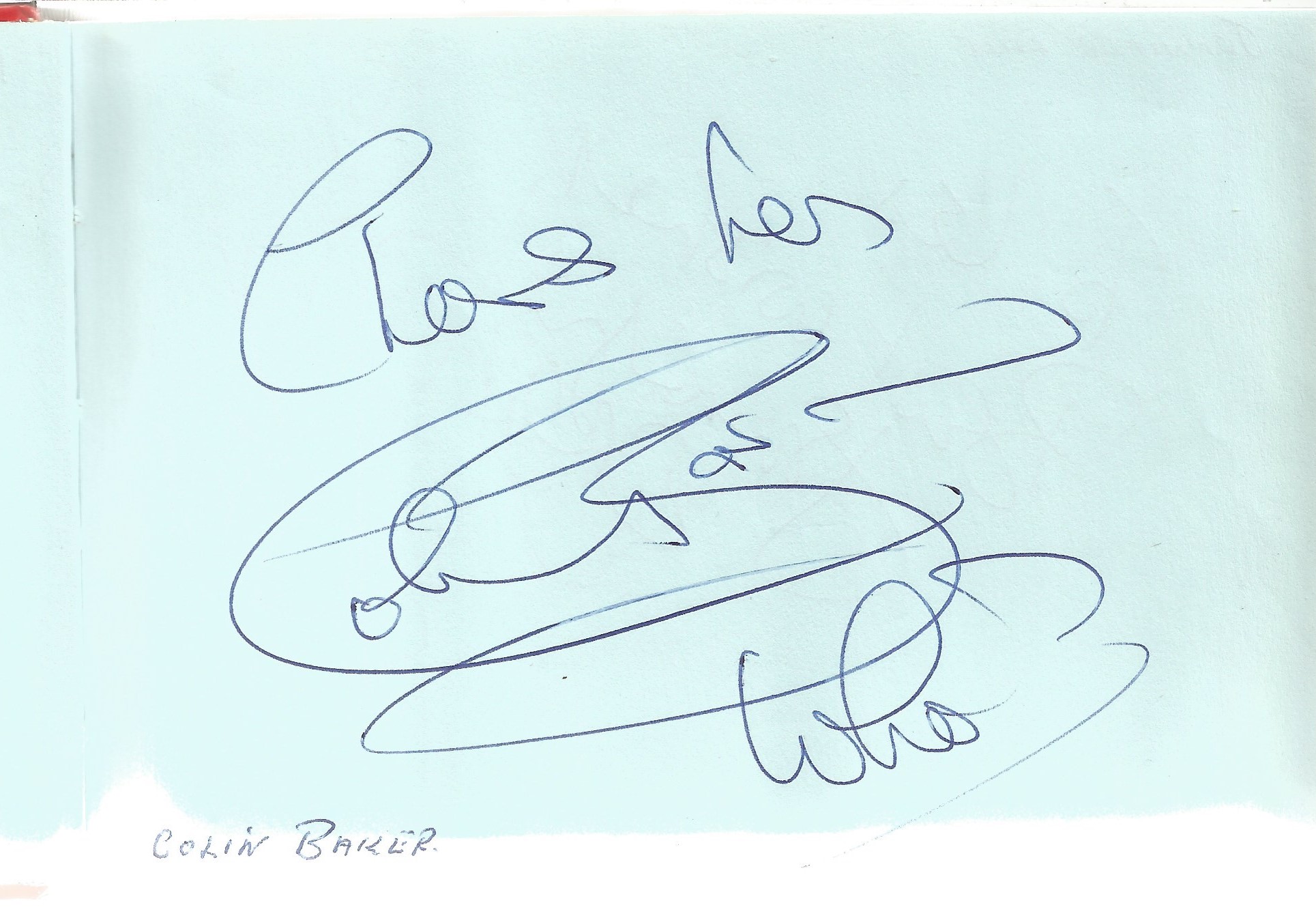 Red 6.5x4.5 Autograph book with 90 signatures including Tony Anholt, Peter Davison, Colin Baker, - Image 3 of 6