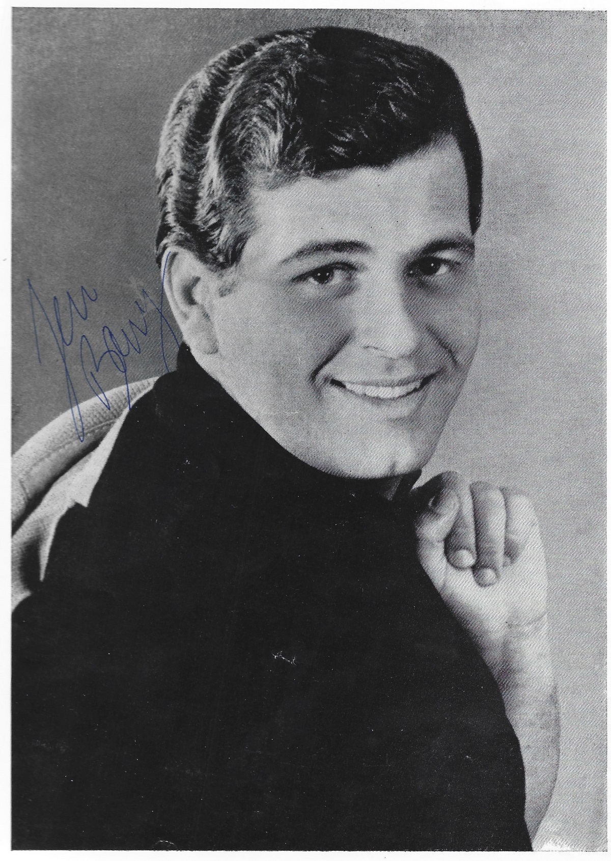 Len Barry vintage 8x6 vintage black and white photograph. Barry was an American recording star,