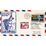 A P O'Neal signed Apollo 14 FDC. January 31st, 1971. Blue, Red Rubberstamp Cachet. A71-88. Good